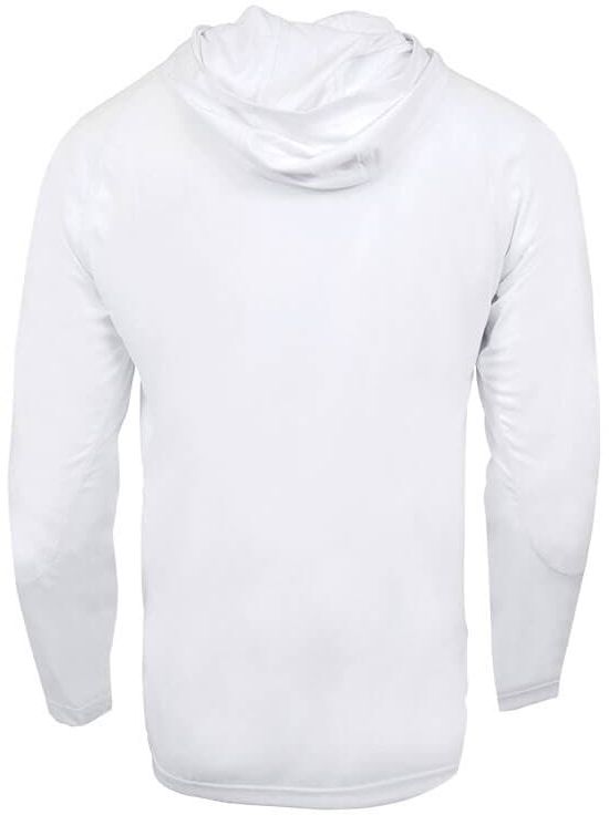 Hook & Tackle Mens Seamount Fishing L/S Hoodie - White