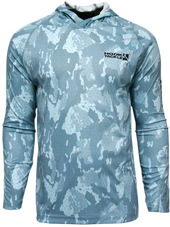 Hook & Tackle Mens Reef Bay Fishing L/S Hoodie - Grey