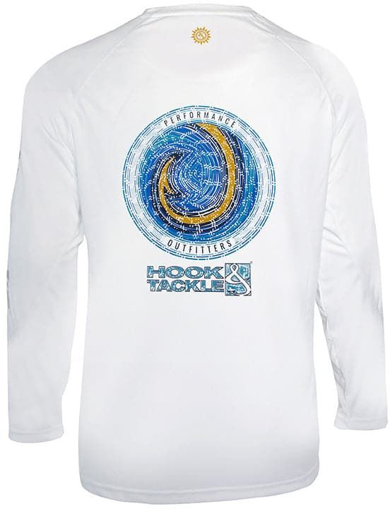 Hook & Tackle Mens Hooked Fishing L/S Shirt - White