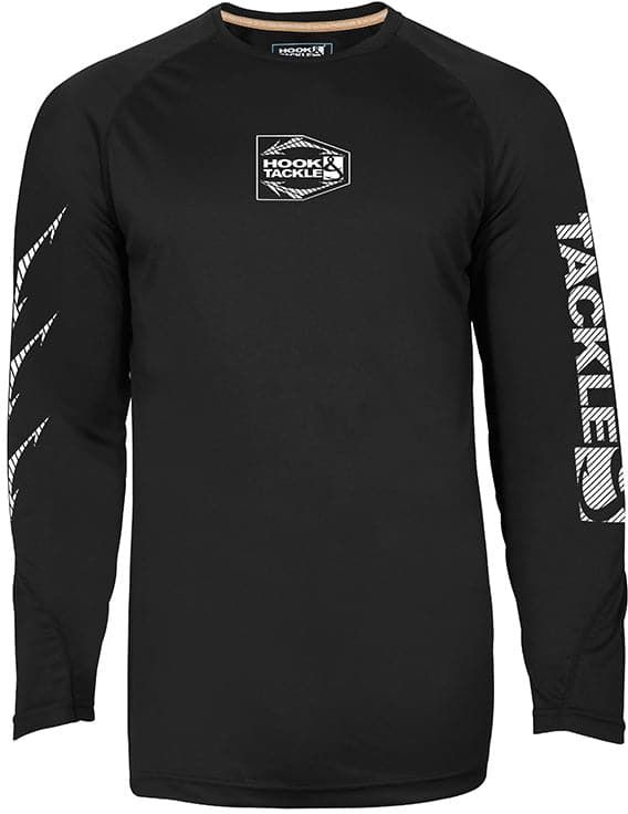Hook & Tackle Mens Hook Me Up Fishing L/S Shirt - Black