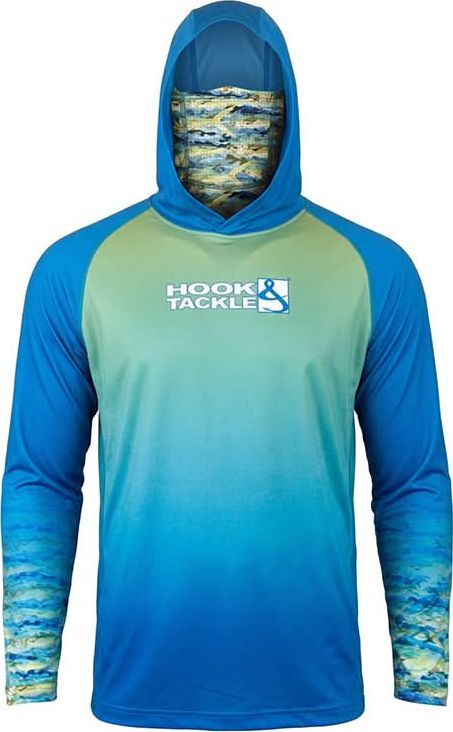 Hook & Tackle Mahi Camo Hoodie Mask Aqua Blue